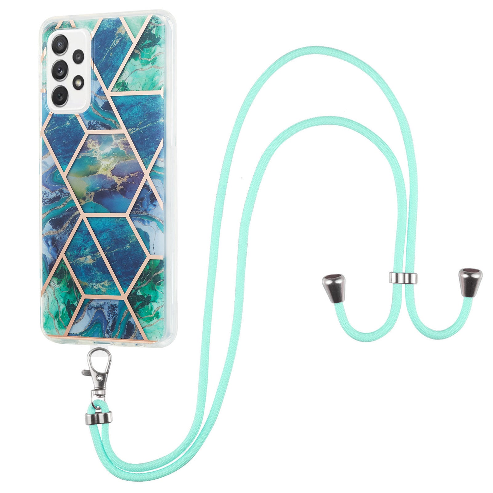 YB IMD Series-5 for Samsung Galaxy A13 4G Electroplating Phone Case IML IMD TPU Phone Shell with Lanyard YB IMD Series-5 for Samsung Galaxy A13 4G Electroplating Phone Case IML IMD TPU Phone Shell with Lanyard